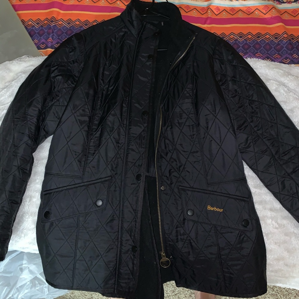 Black Quilted Cavalry Barbour Jacket